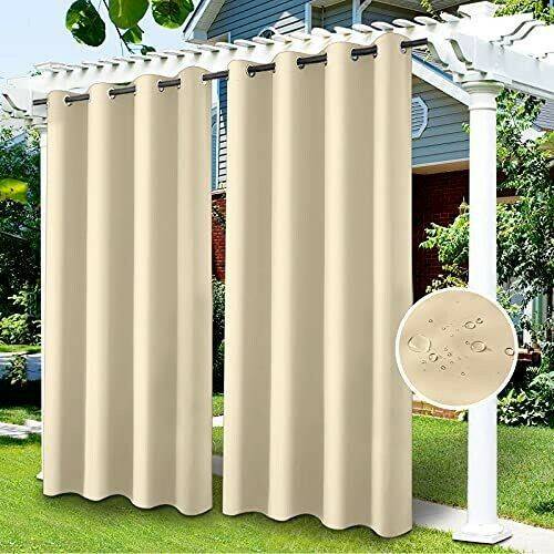 LiveGo Outdoor curtain 132x213cmcream/white LiveGo Outdoor curtain 132x213cm