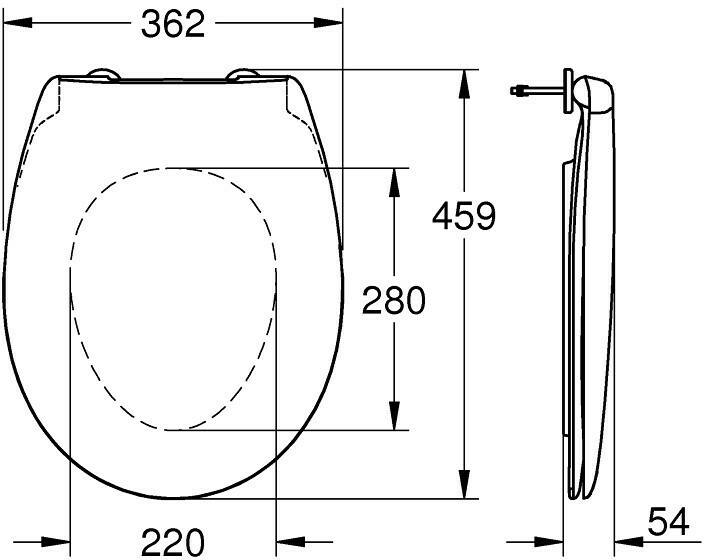 Abattants WC GROHE Bau Ceramic (39493000)