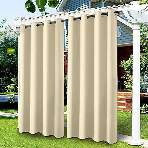 LiveGo Outdoor curtain 132x213cmcream/white LiveGo Outdoor curtain 132x213cm